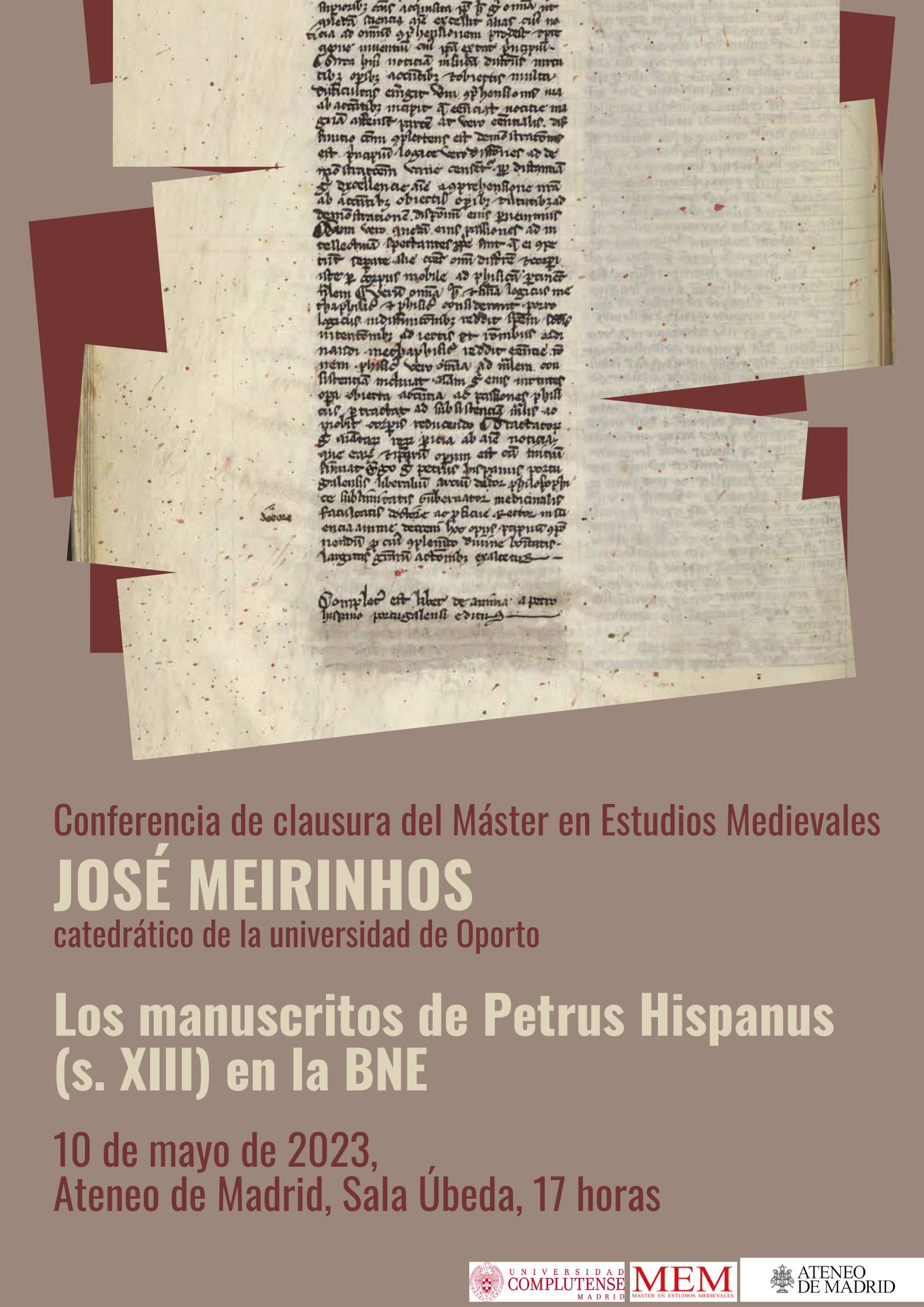 CONFERENCIA DE CLAUSURA MÁSTER EM: JOSÉ MEIRINHOS (U. PORTO)